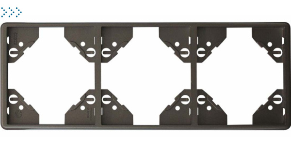 Вертикальная тройная рамка, графит (50932 TGR) Вертикальная тройная рамка, графит (50932 TGR)